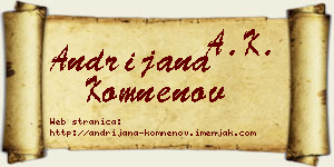 Andrijana Komnenov vizit kartica